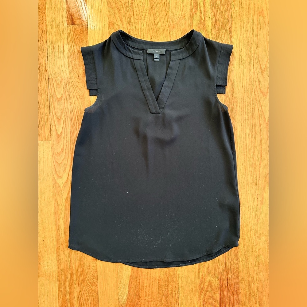 JCrew Black Sleeveless Blouse